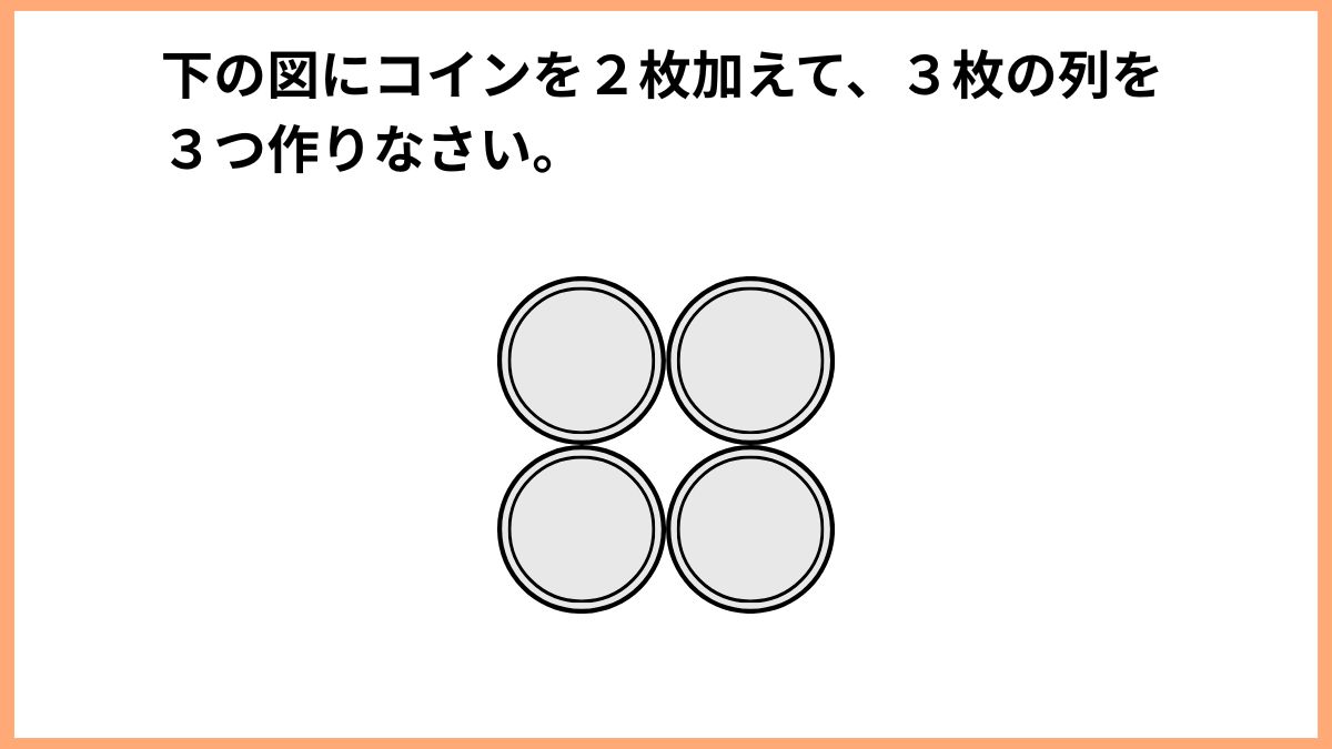 コインを使ったクイズの画像