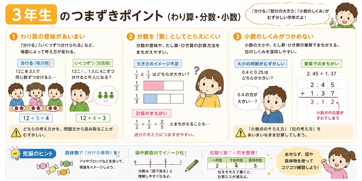 算数のつまずきポイント