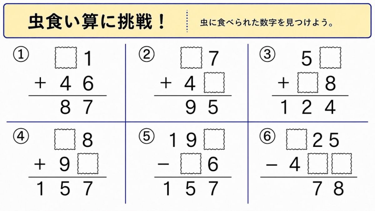 小学生向け虫食い算