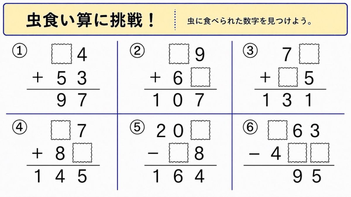 小学生向け虫食い算
