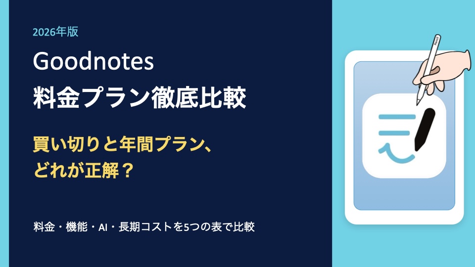 2026年版Goodnotes料金プラン比較